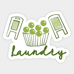 Retro Laundry Tub Sticker